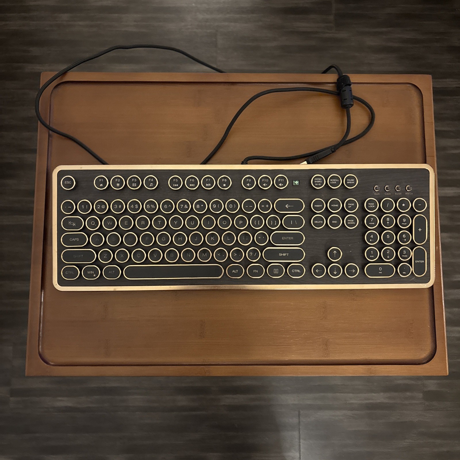 GLENCREAG RK104 Retro Mechanical Keyboard, Wired Full-Size 104 Keys