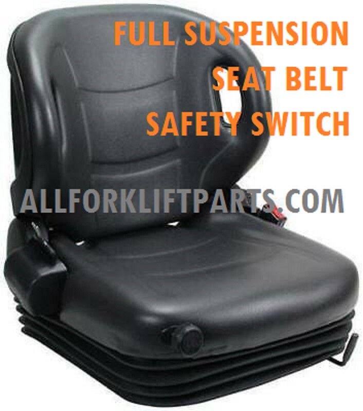 SEAT NISSAN FORKLIFT FULL SUSPENSION  VINYL SEAT BELT SAFETY SWITCH 