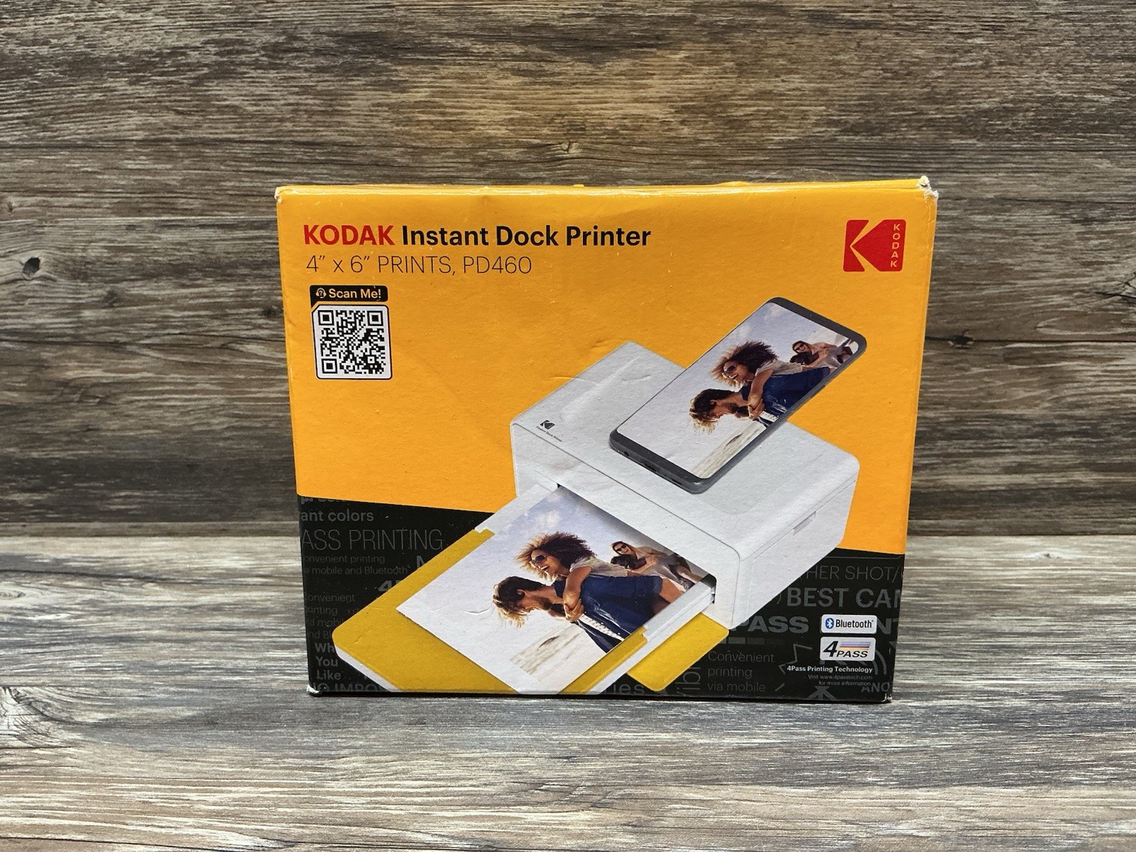 Kodak Dock Plus 4x6 Instant Photo Printer Bundle 40 Sheets PD460 White