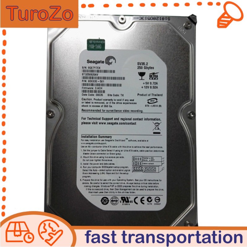 SV35.2 ST3250820AV Seagate 250GB 7200 RPM PATA IDE Internal HDD Hard Drive New