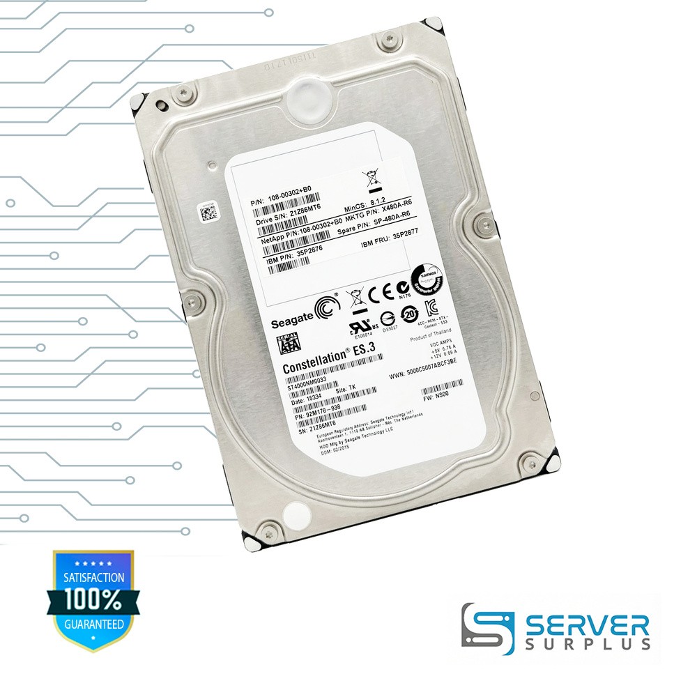 NetApp Constellation ES.3 4TB SAS 3.5 in Enterprise HDD | 108-00302+B0