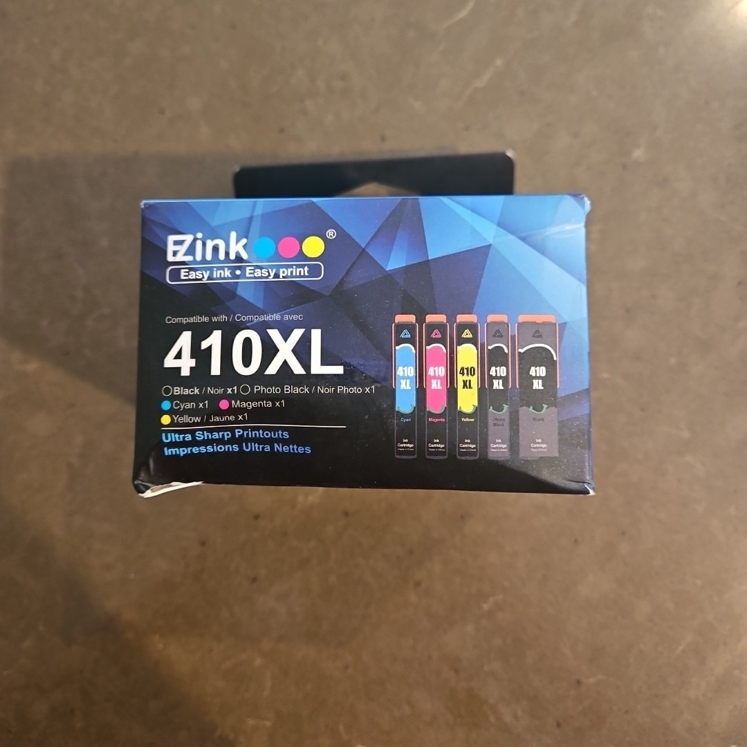 410XL EZINK 5-Pack Replacement ink cartridges compatible with Epson