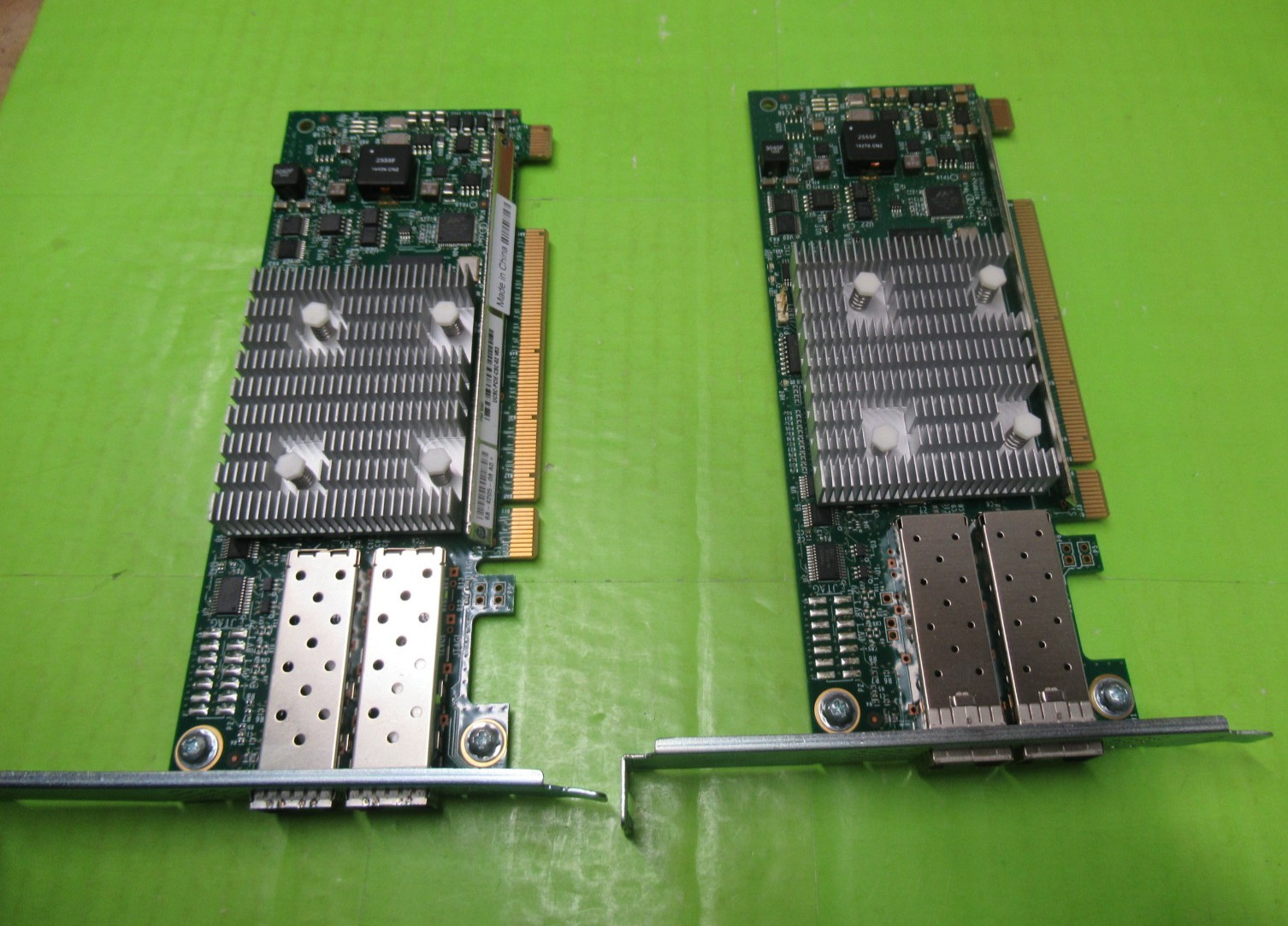 Lot of 2 Cisco UCSC-PCIE-CSC-02 Dual Port 10Gb PCIe Fiber Network Card