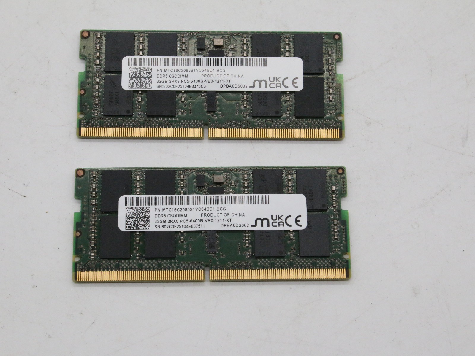 Memory Module Micron MTC16C2085S1VC64BD1 32 GB Memory Module - DDR5 SDRAM - 3200