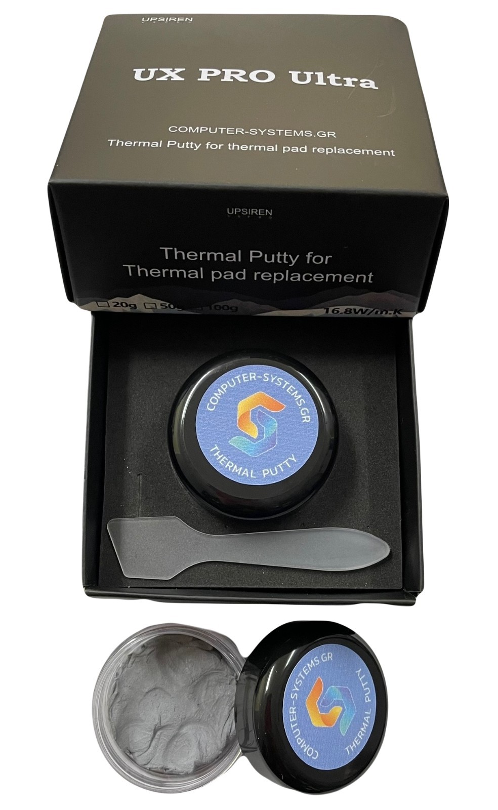UPSIREN UX PRO Ultra 20g, 16.8 W/m·K* conductivity nonconductive thermal putty