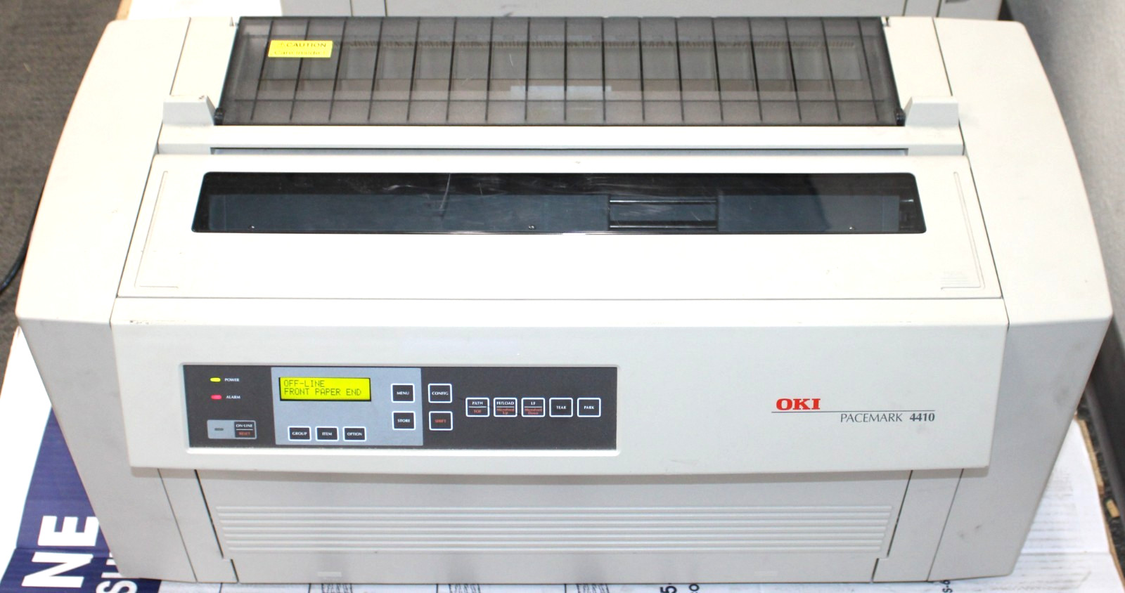 Oki Pacemark 4410 Workgroup Dot Matrix Printer + Print Server Card - Tested