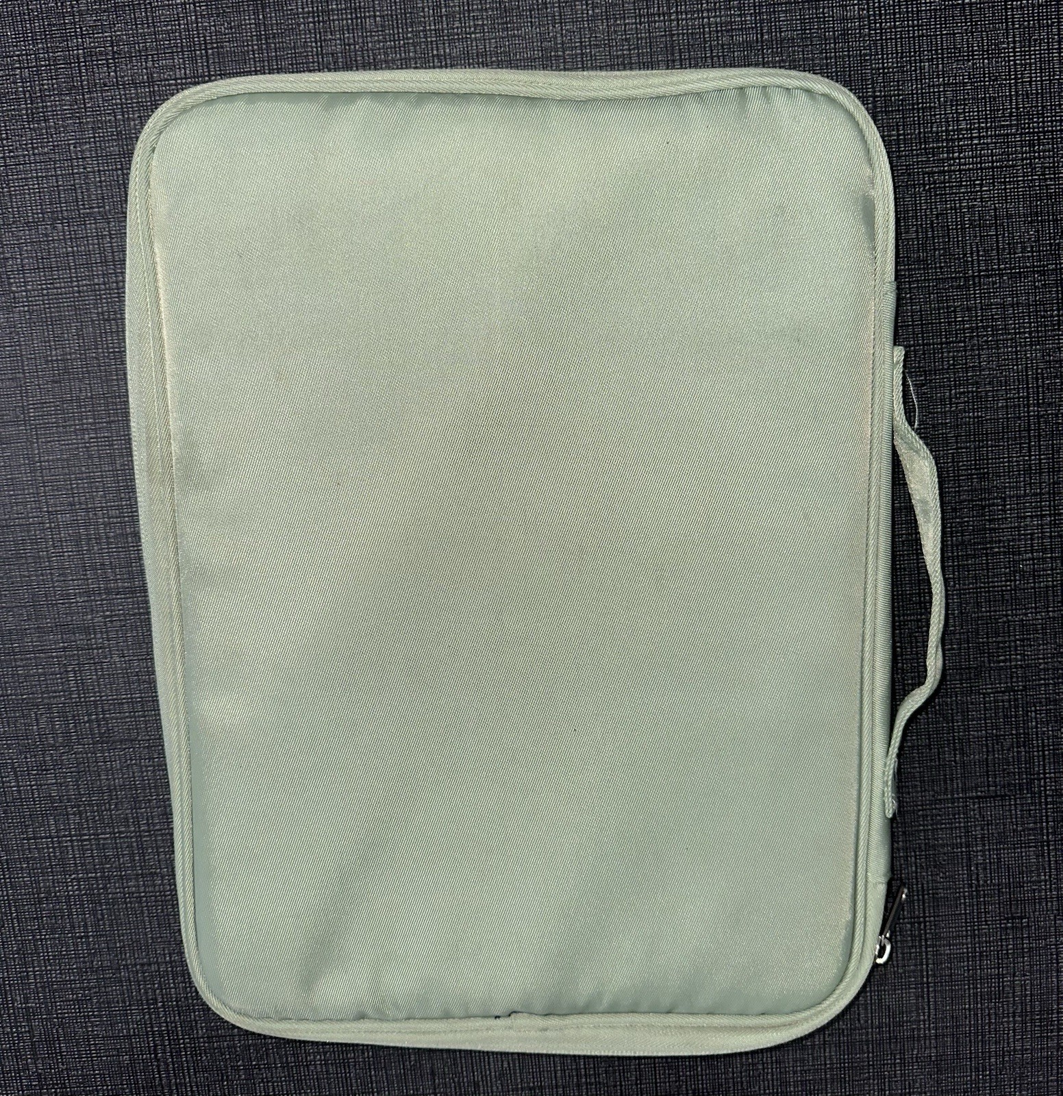 13 Inch Tablet Sleeve Case Organizer Carrying Bag Green Zipper Padded Pocket