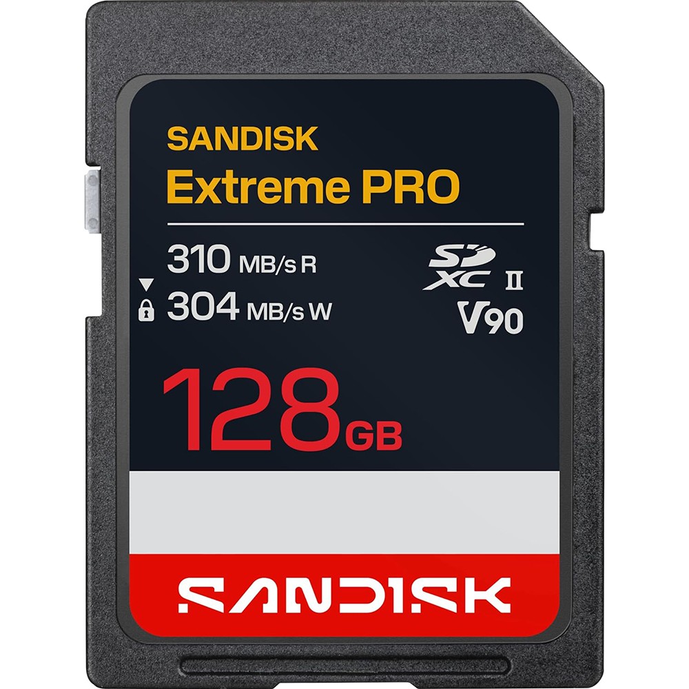 Sandisk NEW 128GB Extreme PRO SD UHS-II V90 Memory Card, Up to 310MB/s Read (Ne