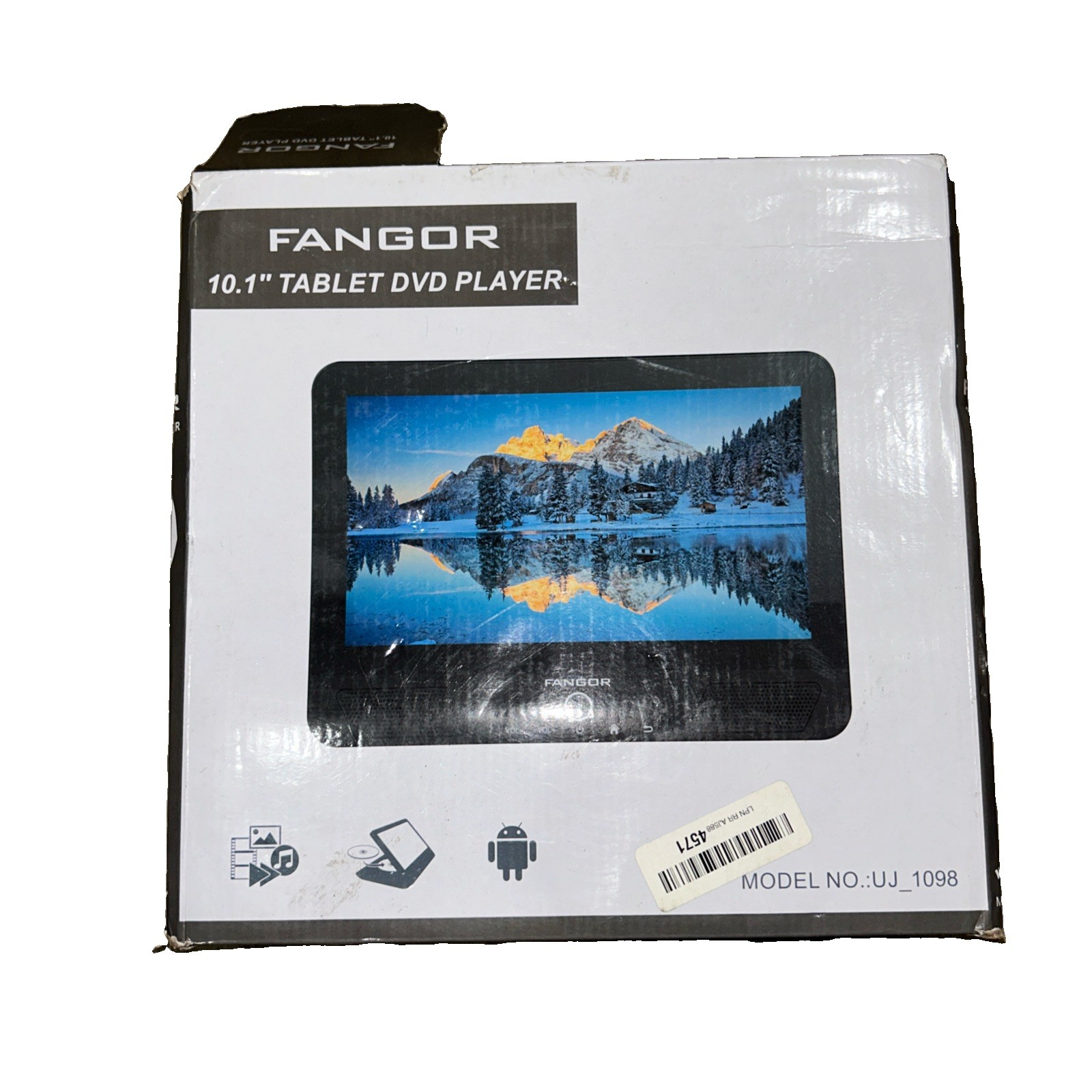 Fangor 10.1" Tablet Portable DVD Player Combo Android WiFi New Open Box