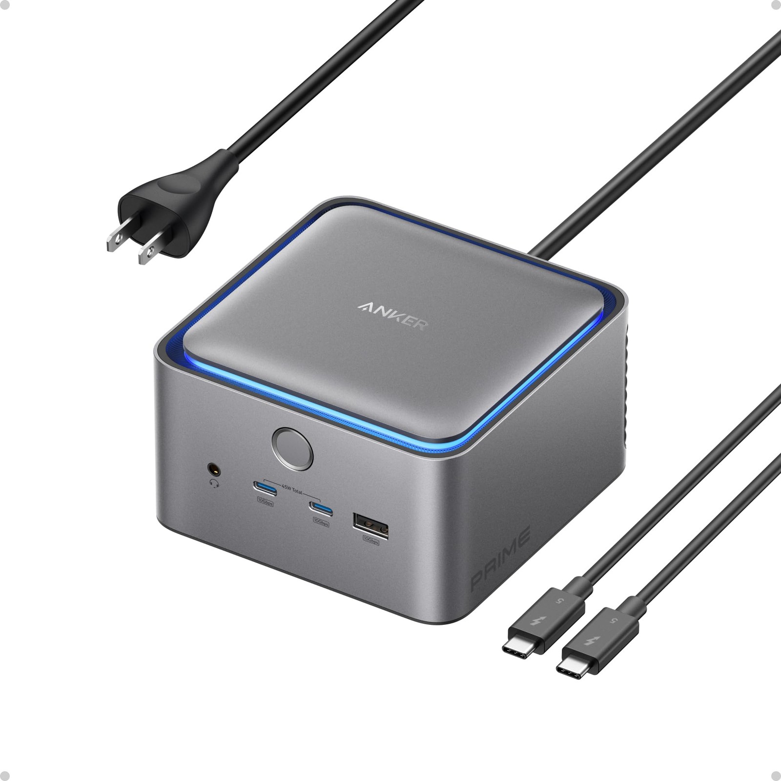 Anker Prime TB5 Docking Station, 14-in-1 Thunderbolt 4.60" x x 3", Gray