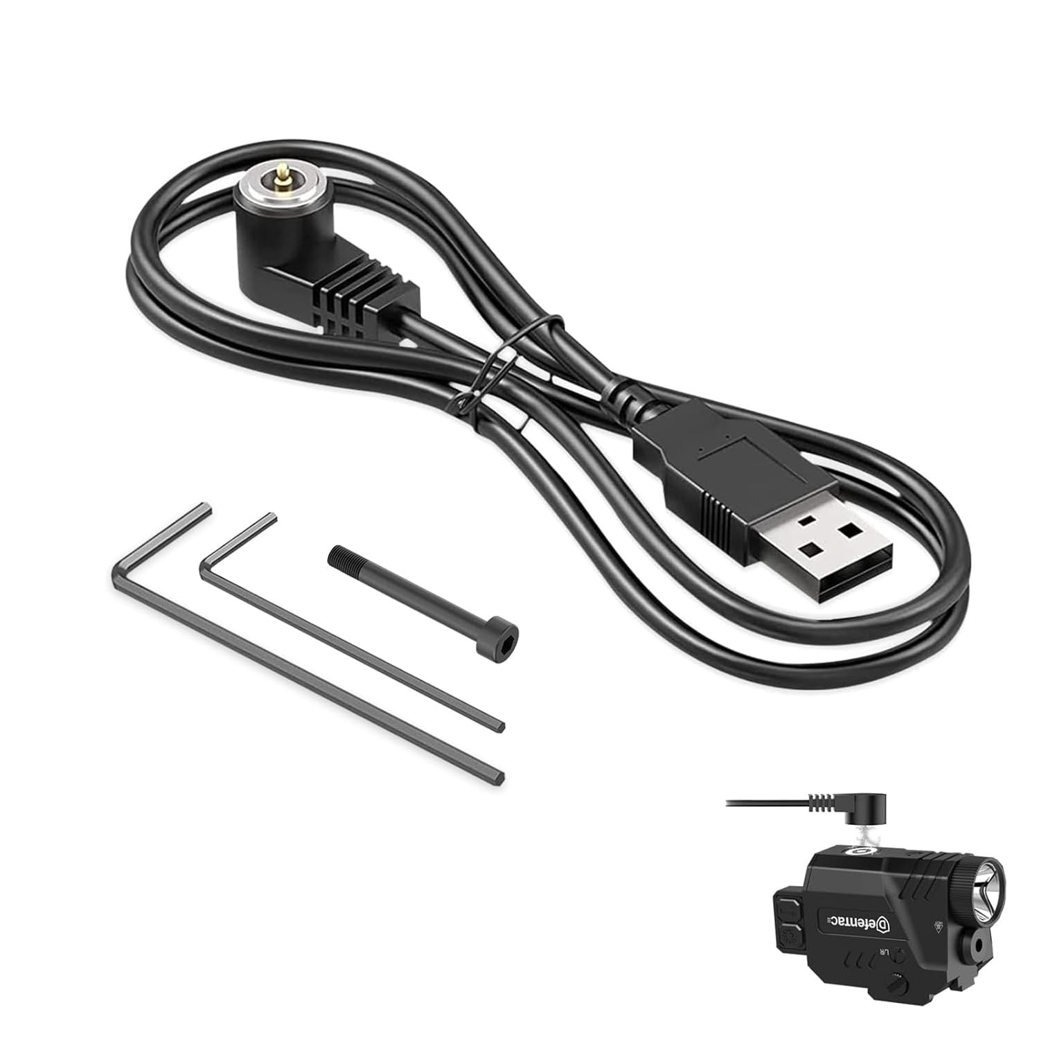 DEFENTAC USB Magnetic Charging Cable Compatible with Tactical Products