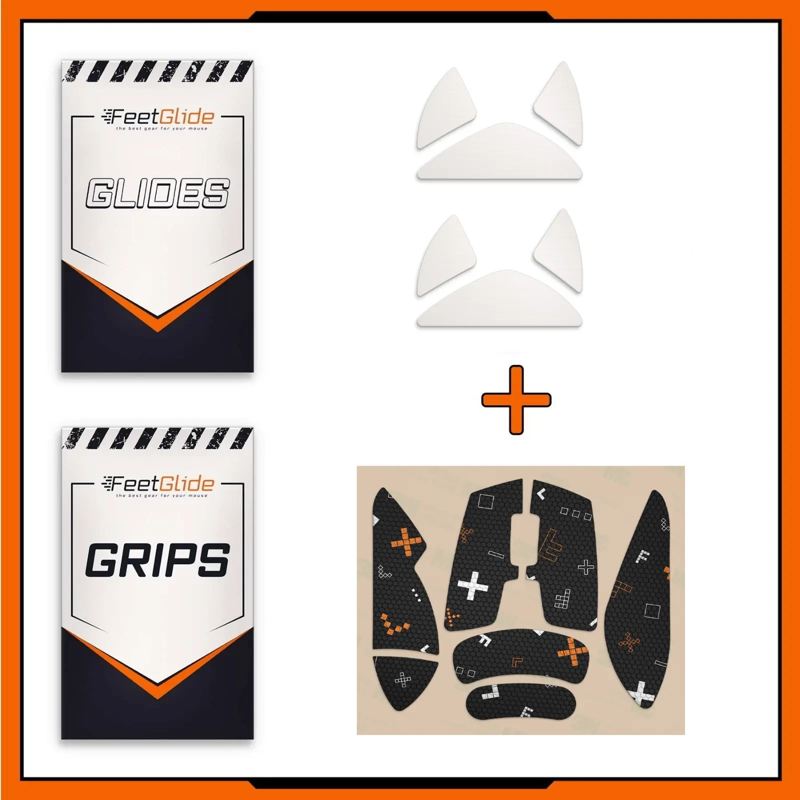 FeetGlide PTFE Mouse Skates & Grip Tape Bundle for Logitech M720