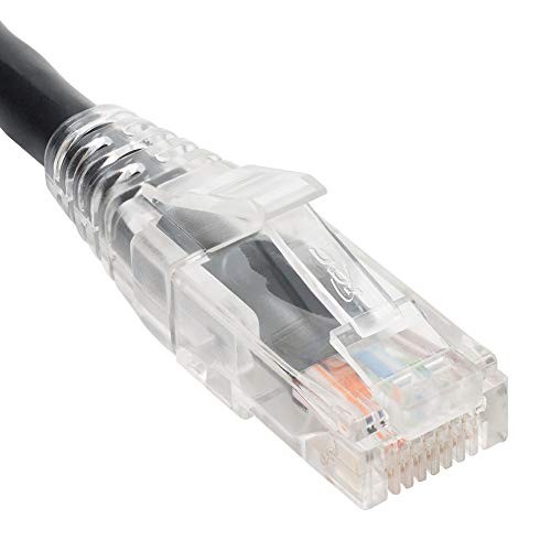 ICC ICPCST01BK 1ft CAT6 Patch Cord Black Low Profile