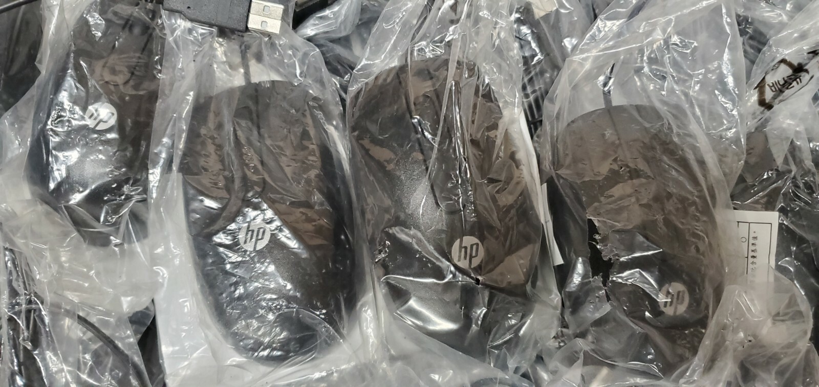 (25) LOT OF 25 NEW HP USB OPTICAL MOUSE #672652-001, 674316-001