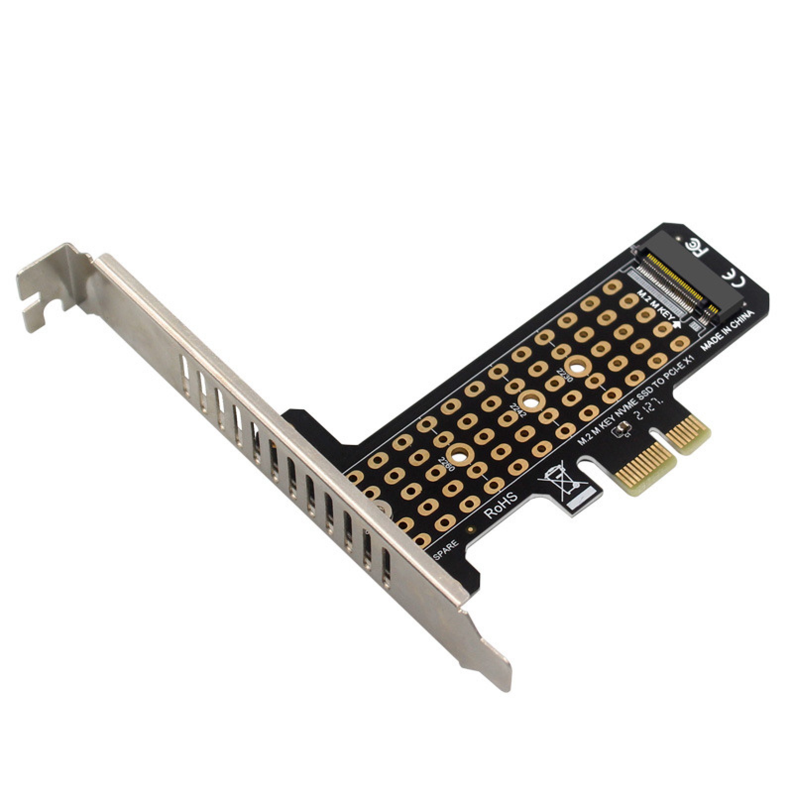 PH41-X1 PCI-E X1 to M.2 NVMe M Key Adapter Card For Pcie4.0 2230 2242 2260 2280