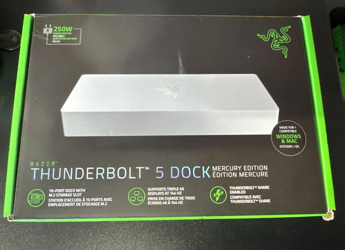 Razer Thunderbolt 5 Dock - Mercury Edition New Sealed