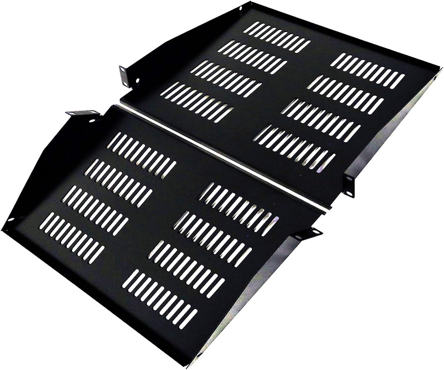 1U 19-Inch Universal Server Shelf Rack Mount Vented Cantilever Center Mount Shel