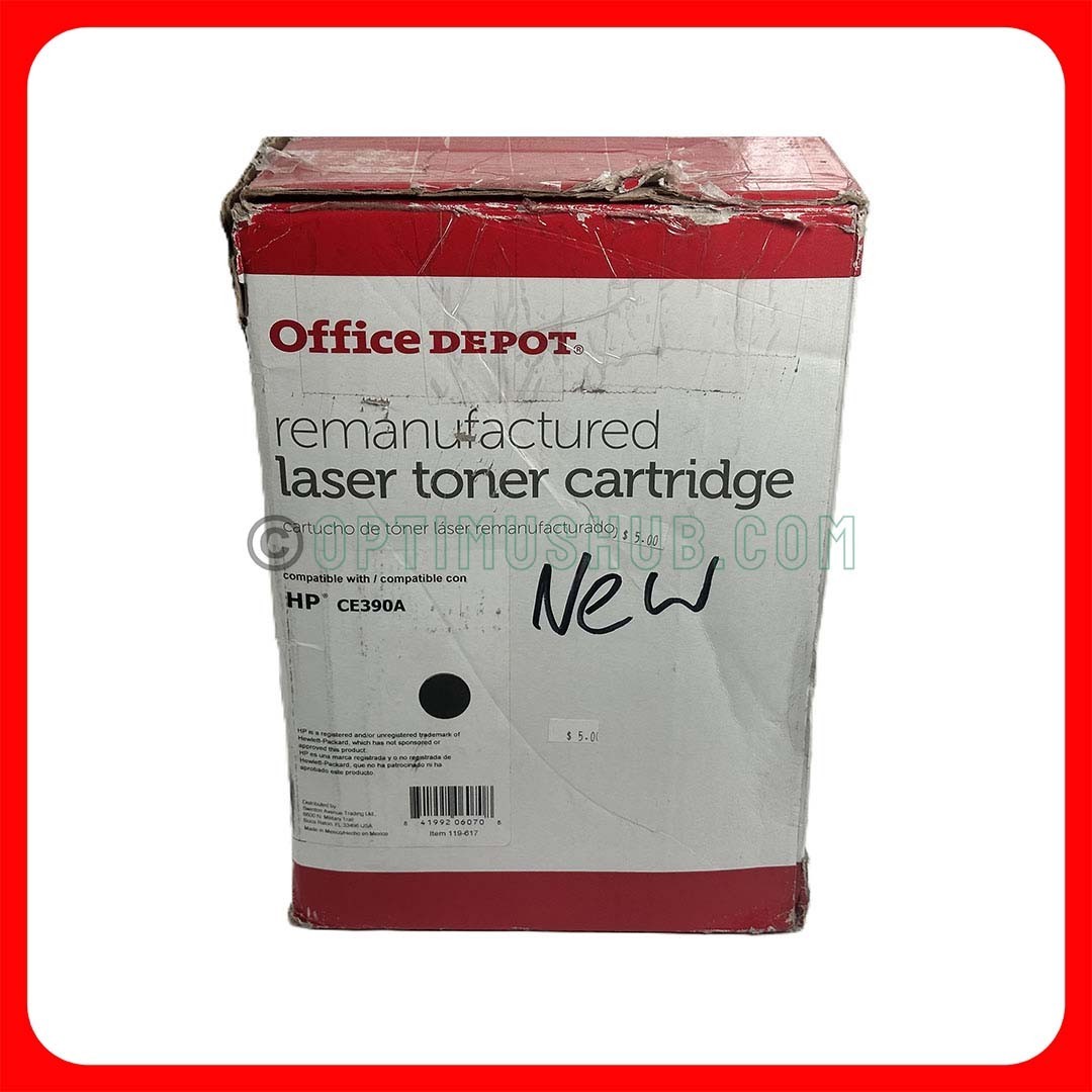 HP LaserJet CE390A Black Laser Toner Cartridge Office Depot M601 M602 M603 M4555