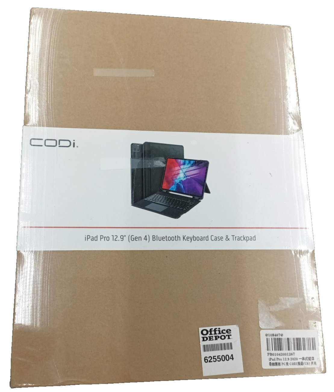 CODi iPad Pro 12.9" (Gen 4) Bluetooth Keyboard Case & Trackpad. NEW Sealed Pack