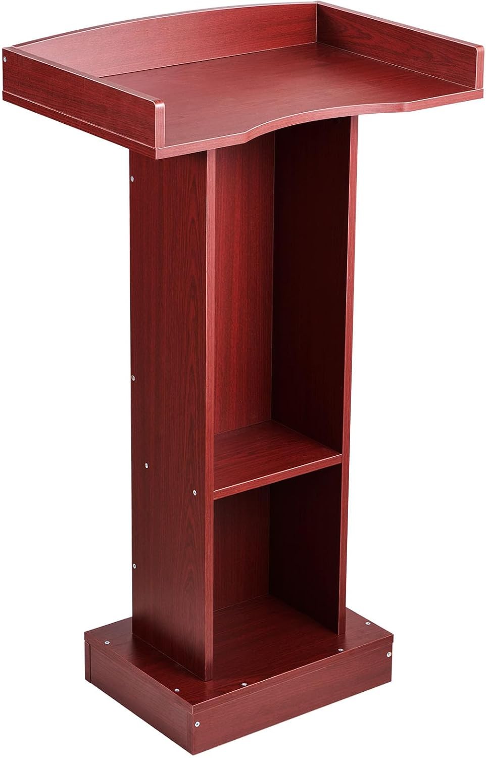Podium Stand, 41-Inch Wooden Lectern, Laptop Desk with Wide Reading Surface and