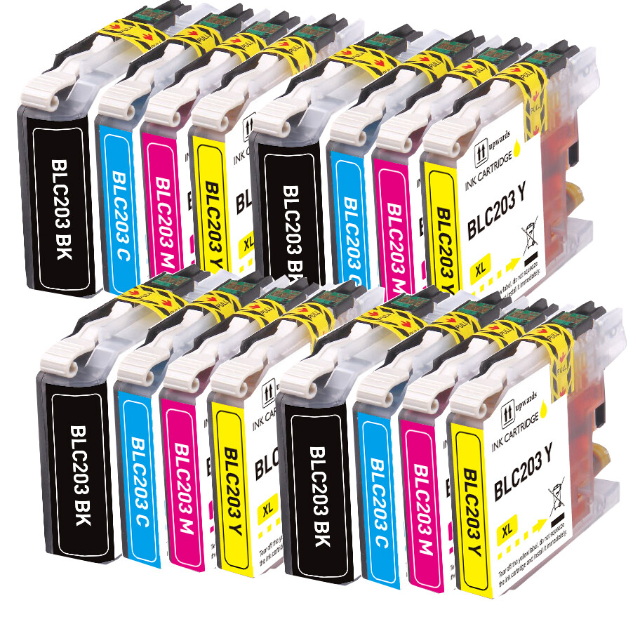 16 PK Premium Ink fits Brother LC203 Series MFC-J680DW MFC-J885DW MFC-J4420DW