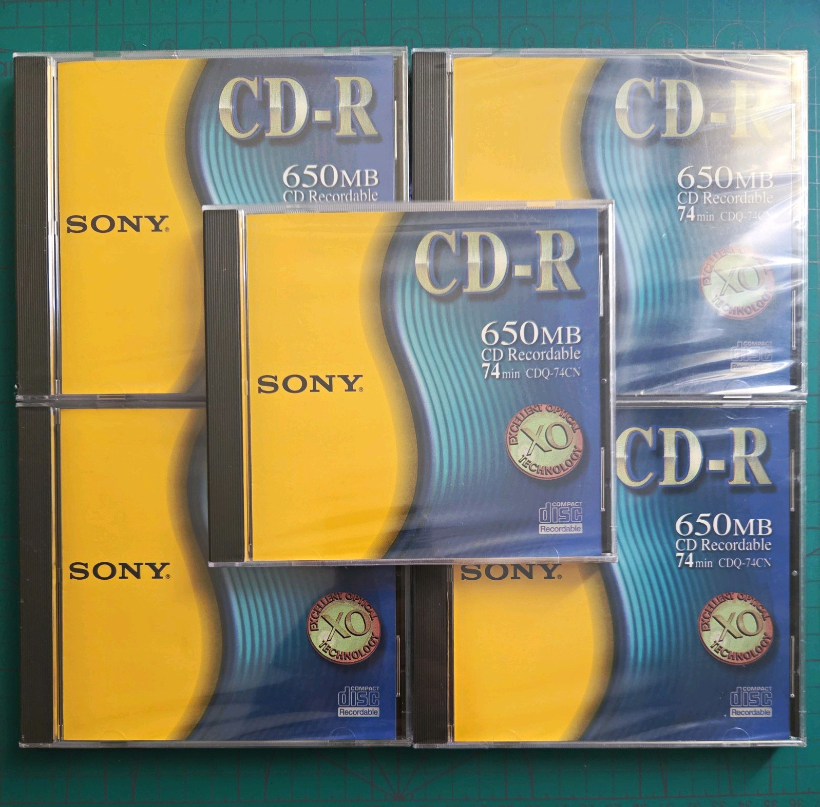 5x Sony CD-R CD Recordable 650MB/74min Compact Disc CDQ-74CN NEW FACTORY SEALED