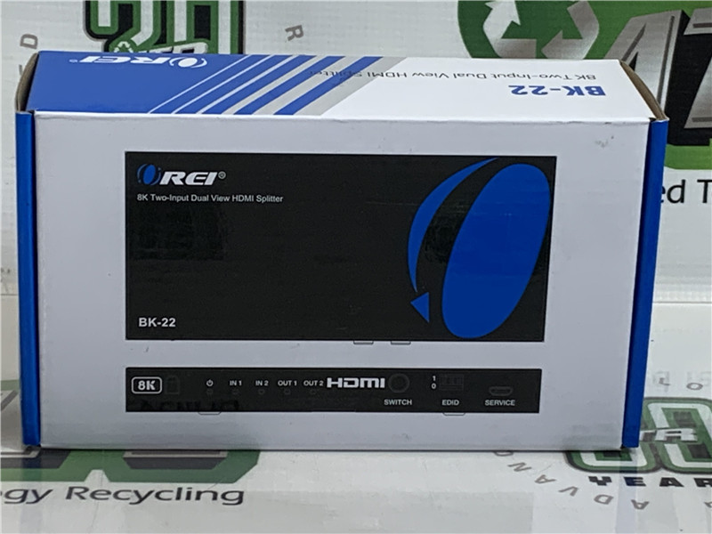 OREI BK 22 8K Two Input Dual View HDMI Splitter New in Box