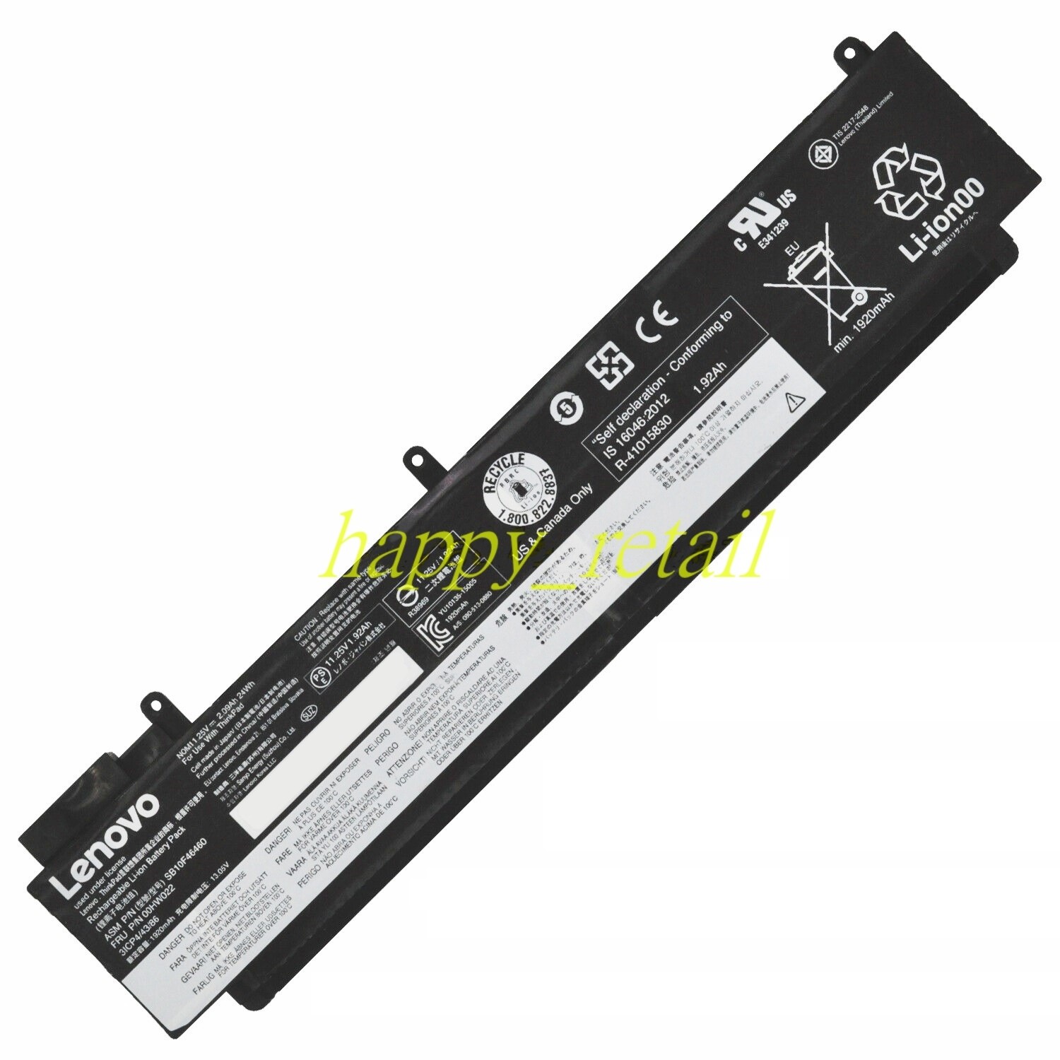 Genuine 24Wh Battery 00HW022 For Lenovo ThinkPad T460s T470s SB10F46460 00HW023