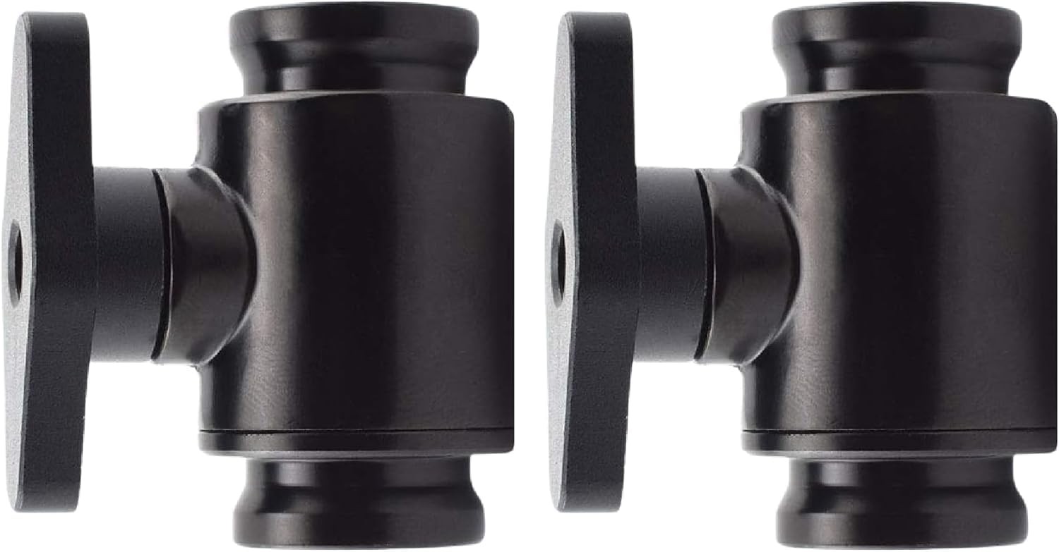 G1/4 Inch Internal Thread PC Water Cooling Shut Off Valve Brass Black 2 PCS