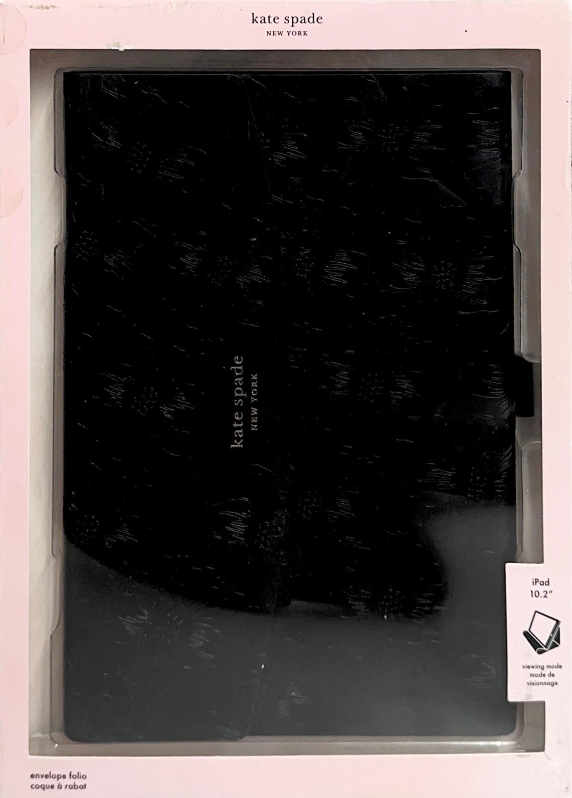 Kate Spade Envelope Folio Case for iPad 10.2 - Reverse Hollyhock/Black