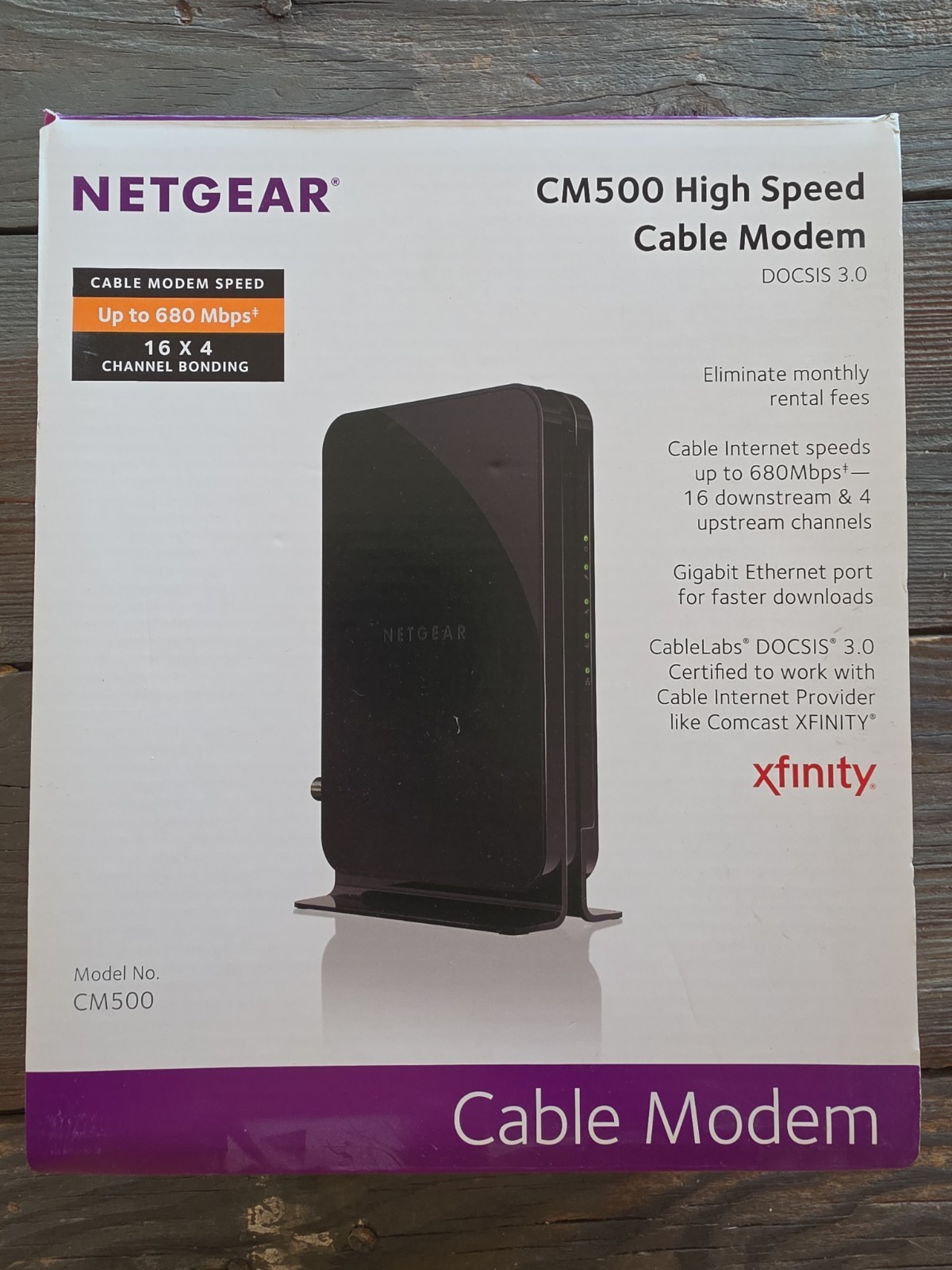 NETGEAR CM500 (CM500100NAS) 680 Mbps - Black