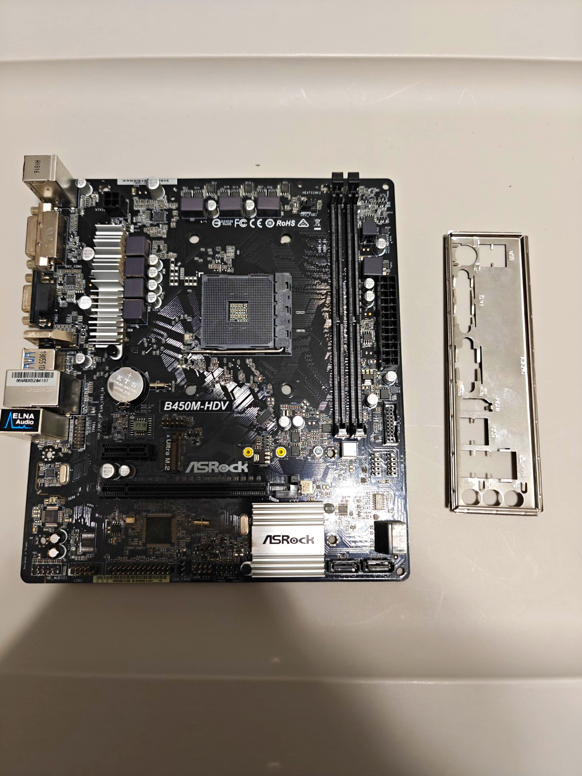 ASRock B450M-HDV MicroATX AMD AM4 DDR4 Motherboard w/ I/O Shield
