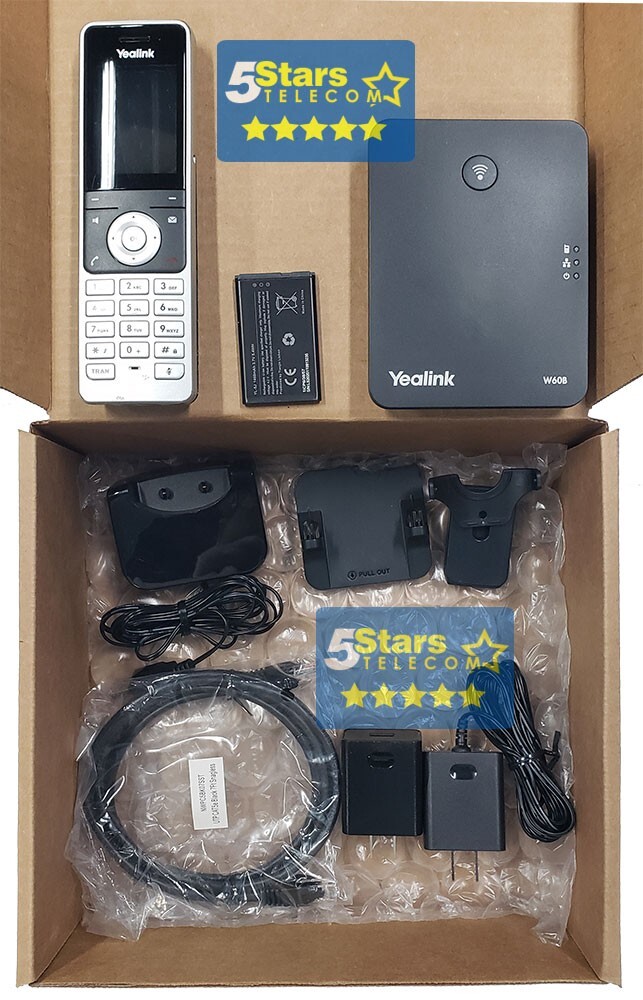 Yealink W60P DECT Cordless Handset w/Base - Rnewed, Grade A