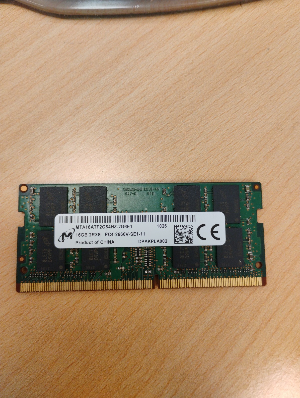 Micron MTA16ATF2G64HZ-2G6E1 16GB 2Rx8 PC4-2666V DDR4 SODIMM Laptop RAM