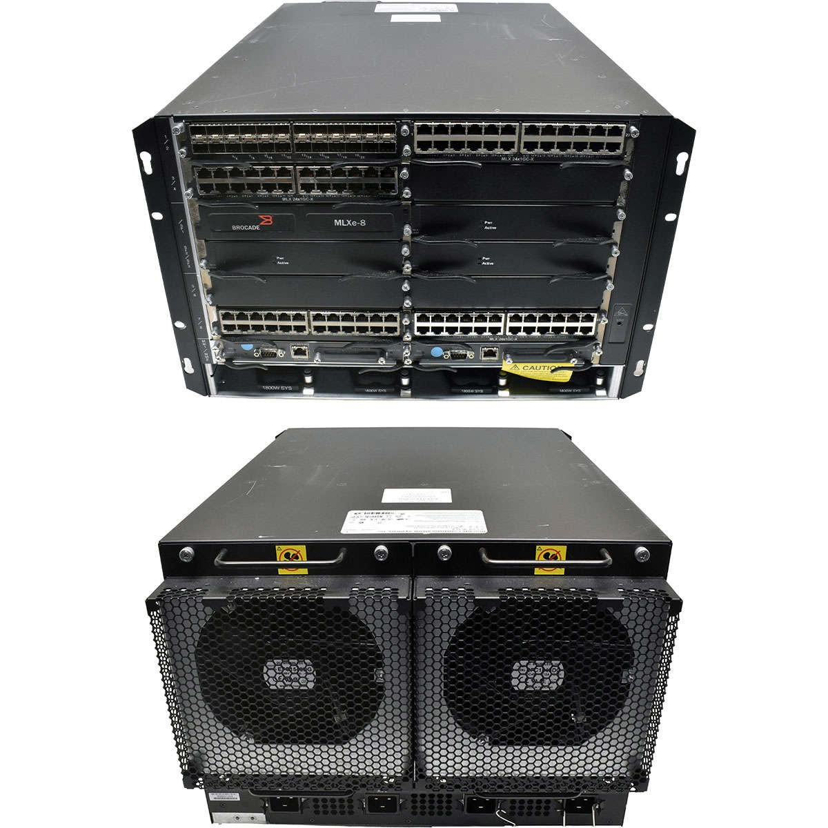 Brocade BR-MLXE-8-MR-M-AC 3xHigh Speed 4x24 RJ45 1x24 SFP 2x Mgmt 80-1007225-XX
