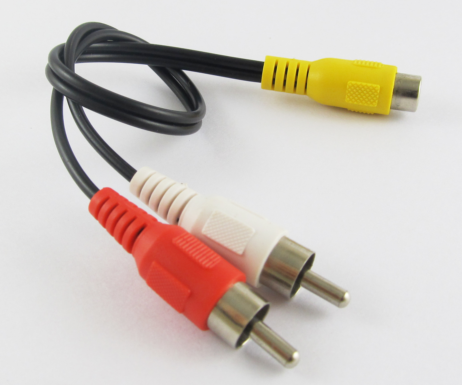 5pcs RCA Female to 2 RCA Male Plug Y Splitter Audio Video AV Adapter Cable 28cm