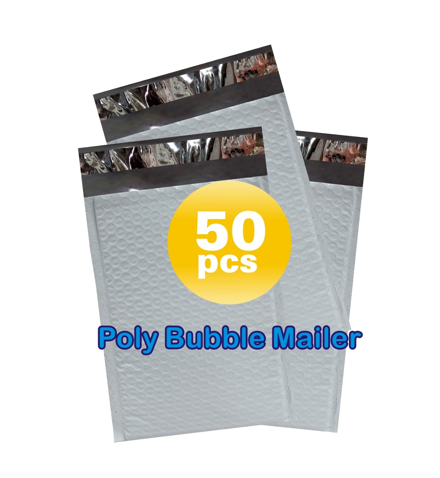 PolycyberUSA 50 pcs #7 Poly Bubble Envelopes Mailers (Inner14.25x19)