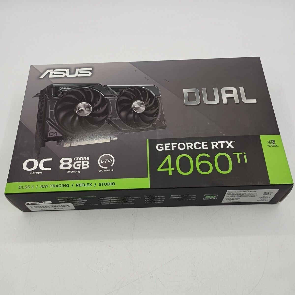 ASUS Dual GeForce RTX 4060 Ti OC Edition 8GB GDDR6 PCIe 4.0 GDDR6 DLSS 3 GPU III