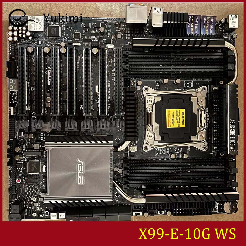 FOR ASUS X99-E WS DDR4*8 LGA 2011-V3 128GB Intel X99 CEB Ｍotherboard Test OK