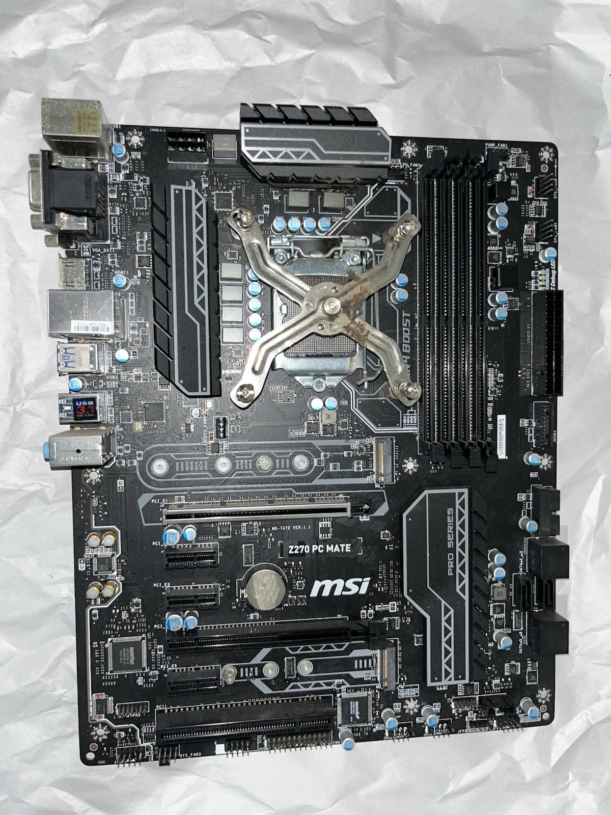 MSI Z270 PC MATE ATX LGA1151 DDR4 4DIMM HDMI/DVI/VGA USB 3.0 Audio