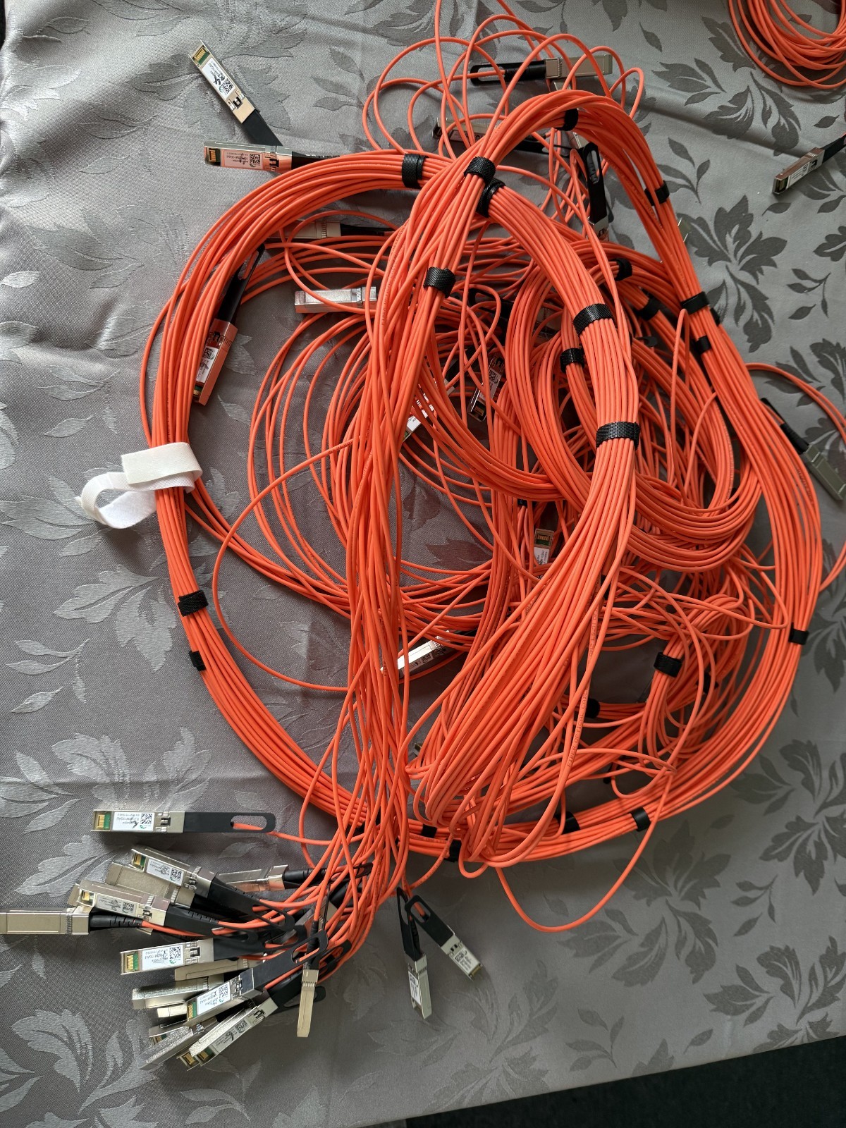 LOT of 22 fiber kits Trilight 10G SFP+ SR 850nm Transceiver + 7M LC OM3 Fiber