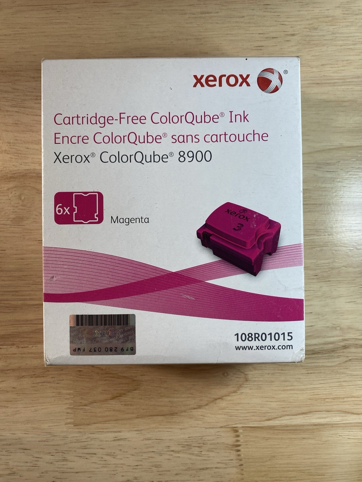 Xerox 108R01015 Genuine ColorQube Magenta Ink, ColorQube 8900 (6 Sticks)