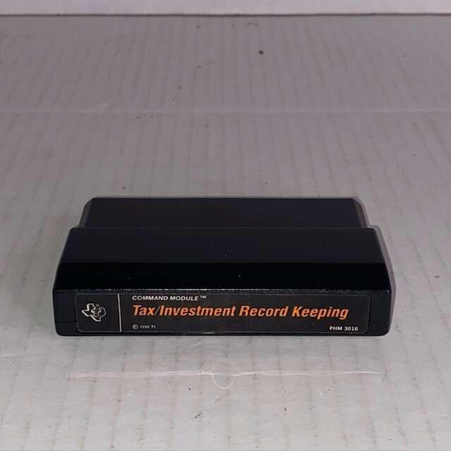 Texas Instruments TI-99/4a Tax/Investment Record Keeping RARE 1981 P/N Phm 3016