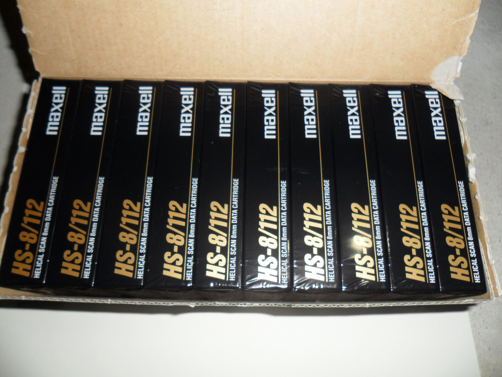 Lot of 10 new Maxell HS-8/112 8mm Data Cartridges