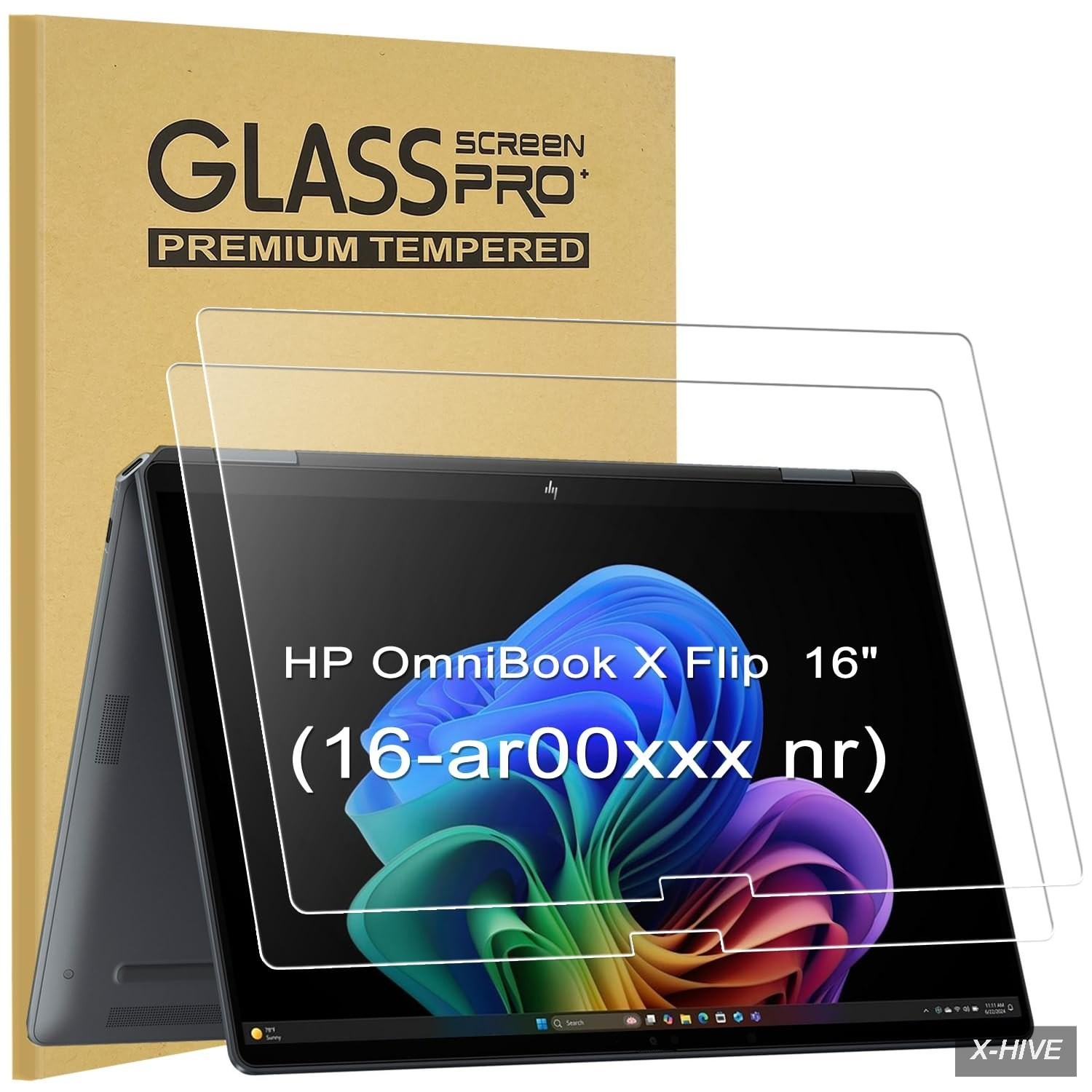 2-Pack Tempered Glass Screen Protector for OmniBook X Flip 16″ & OmniBook