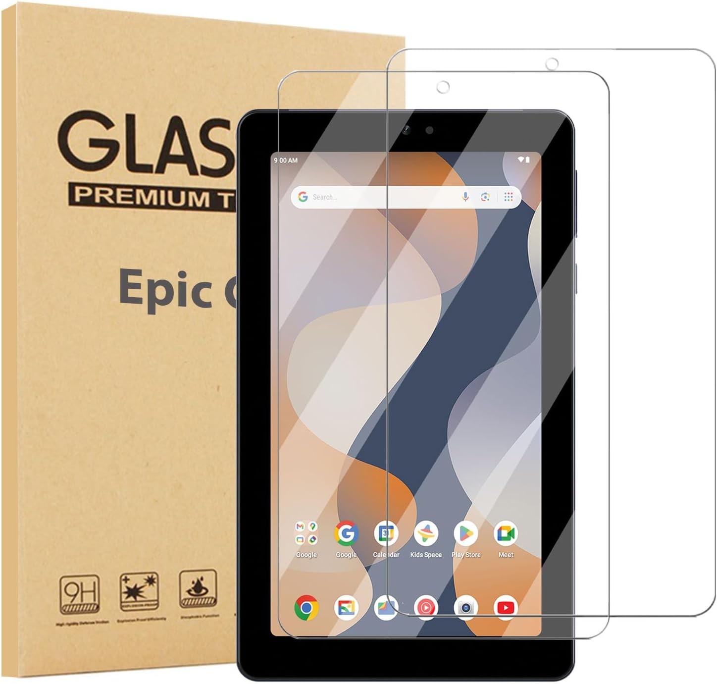 2 Pack Glass Screen Protector for Onn 7 Inch Tablet - 9H Hardness, High Definiti