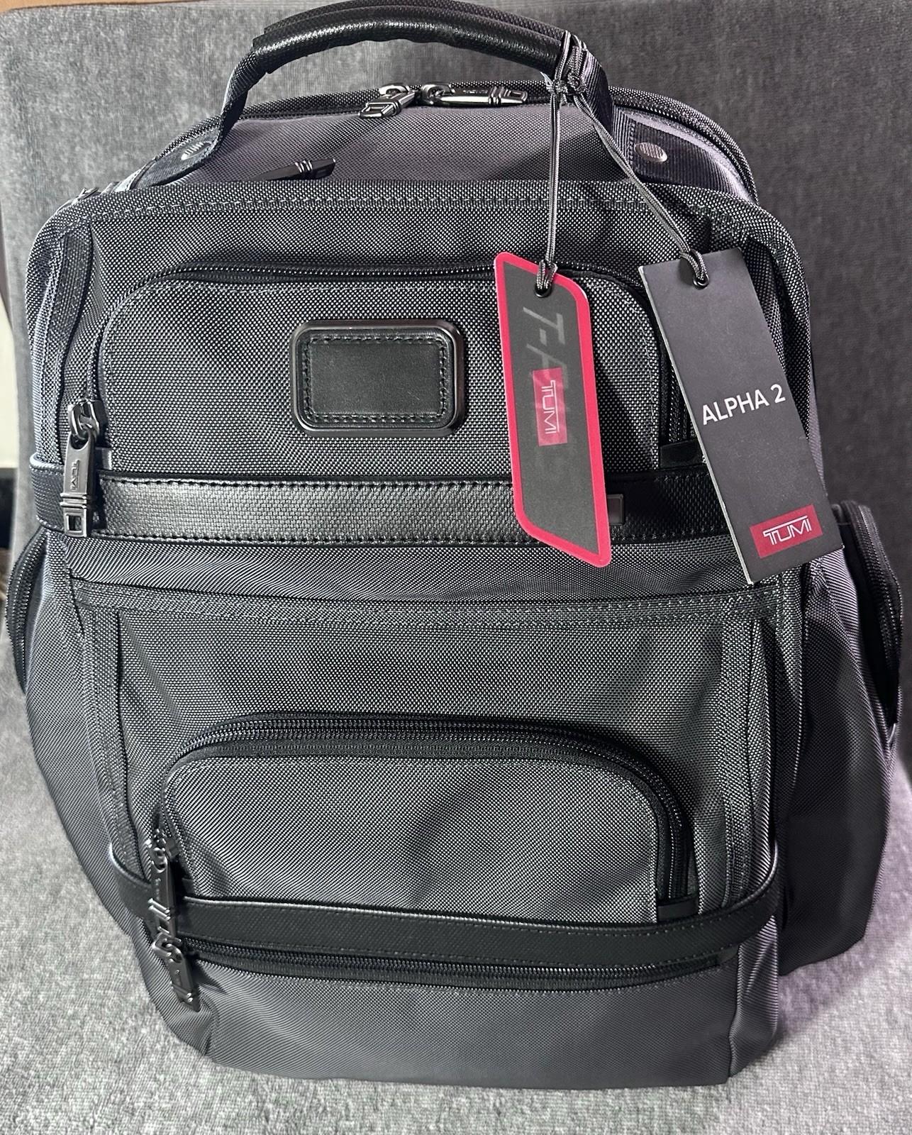 NWT Tumi Alpha 2 T-Pass Brief Backpack Pewter MSRP $495