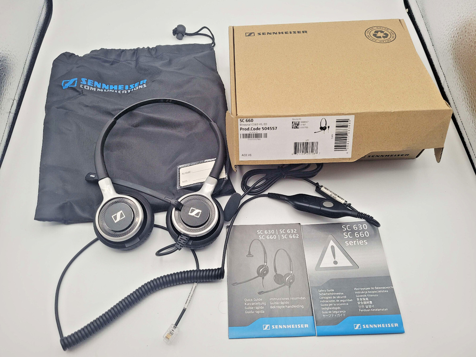 Sennheiser SC 660 Black Headband Headset with phone cord (no usb)