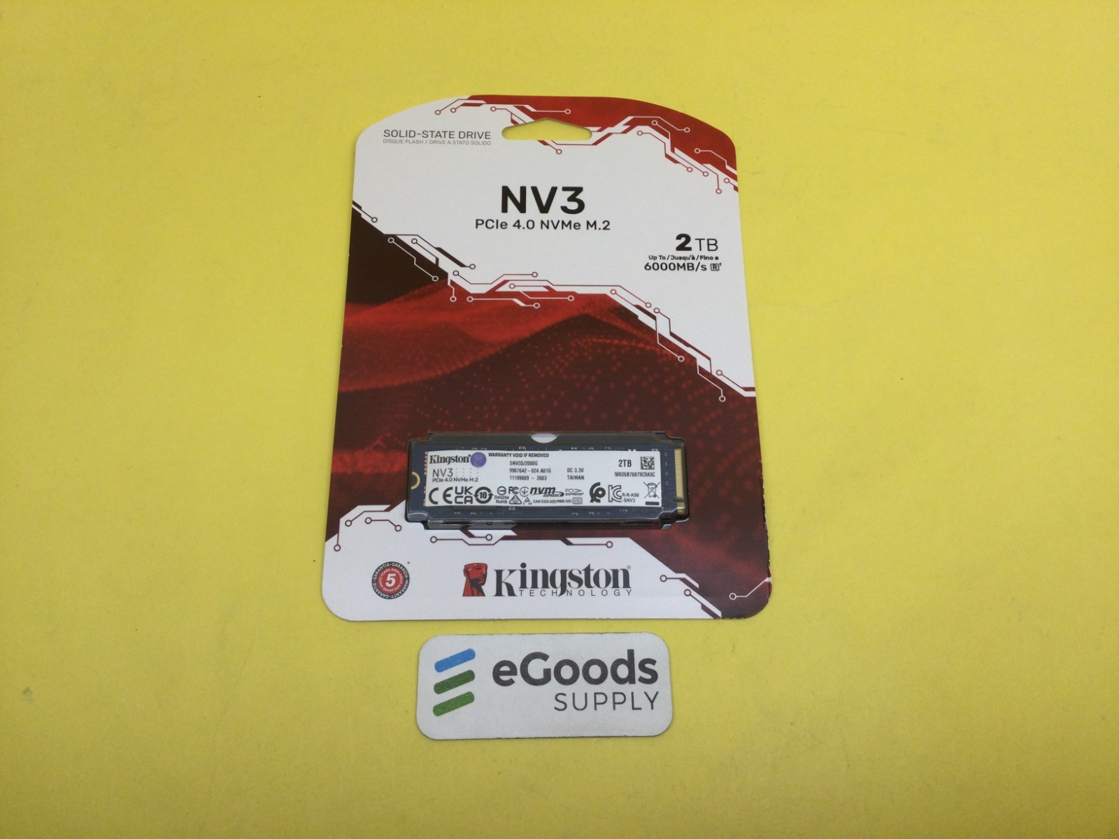 SNV3S/2000G  Kingston NV3 2TB M2 2280 NVMe PCIe Gen 4 x 4 SSD New Sealed