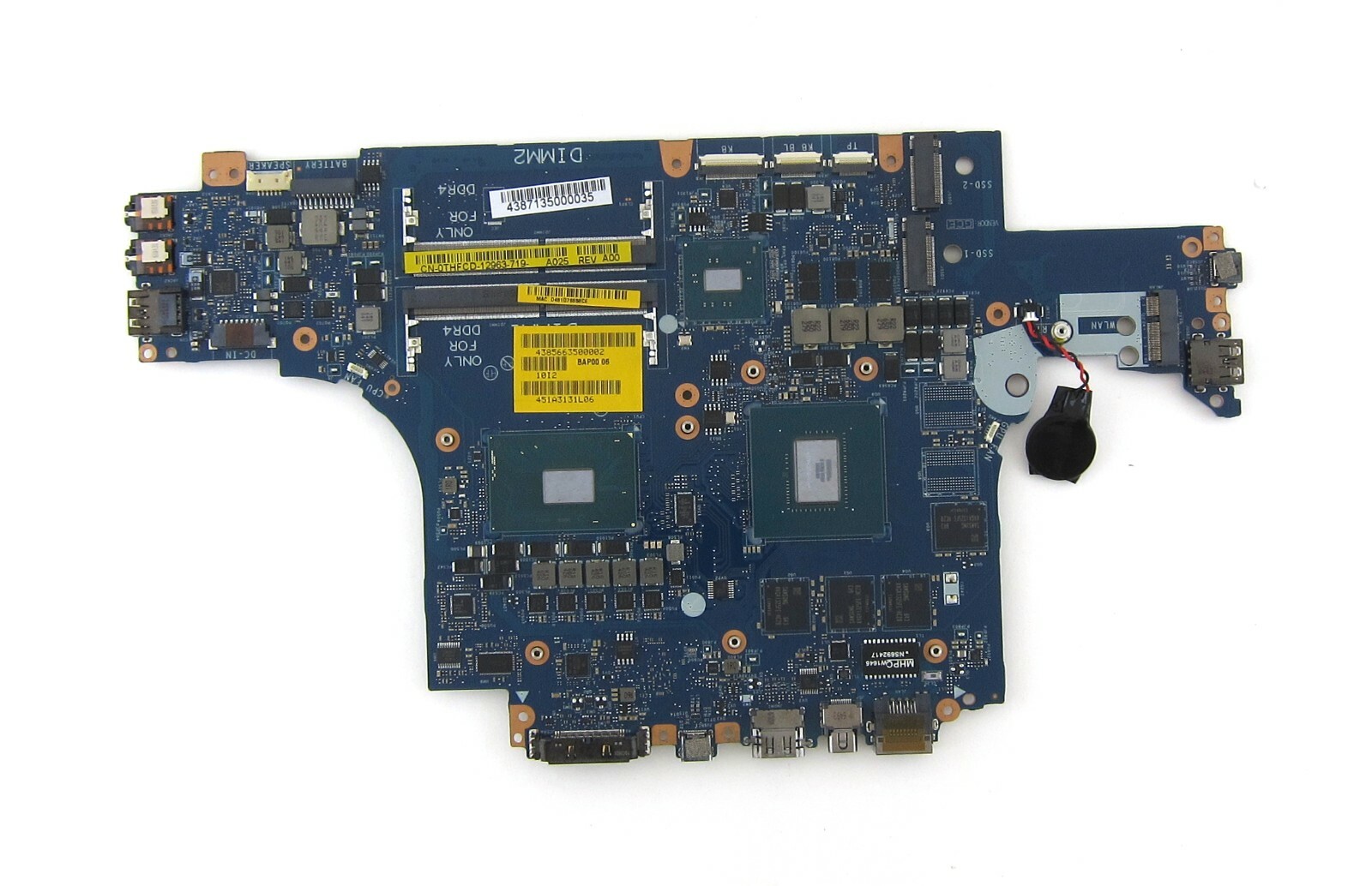 New Alienware 13 R3 Motherboard W/ I5-7300HQ  Geforce GTX1050 Graphics - THFCD 